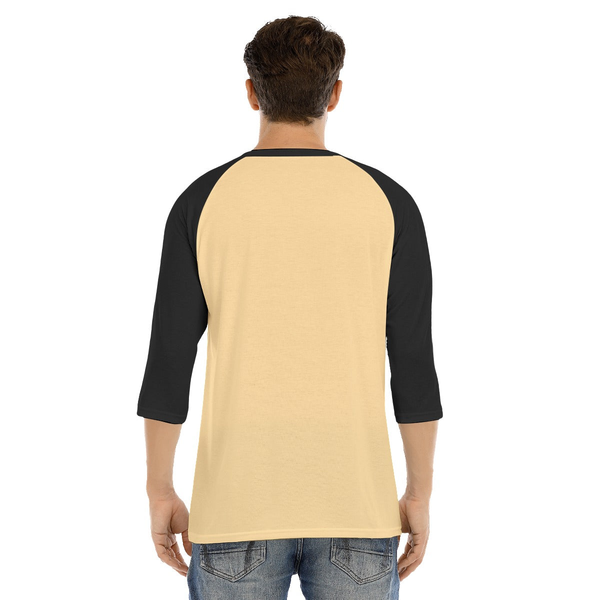 X-LARGE DZY P Classic - Sand/Black - Men's O-neck Raglan Sleeve T-shirt by Dizzy Pickle