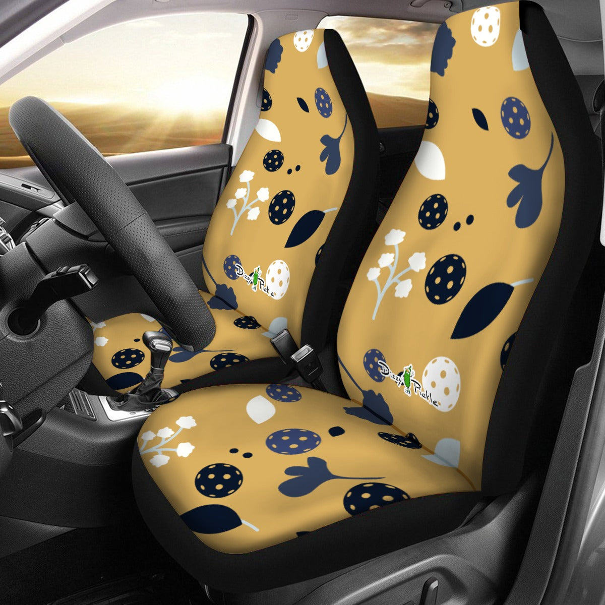 Dizzy Pickle Lesley Gold Universal Car Seat Cover (Includes a pair of seat covers.)