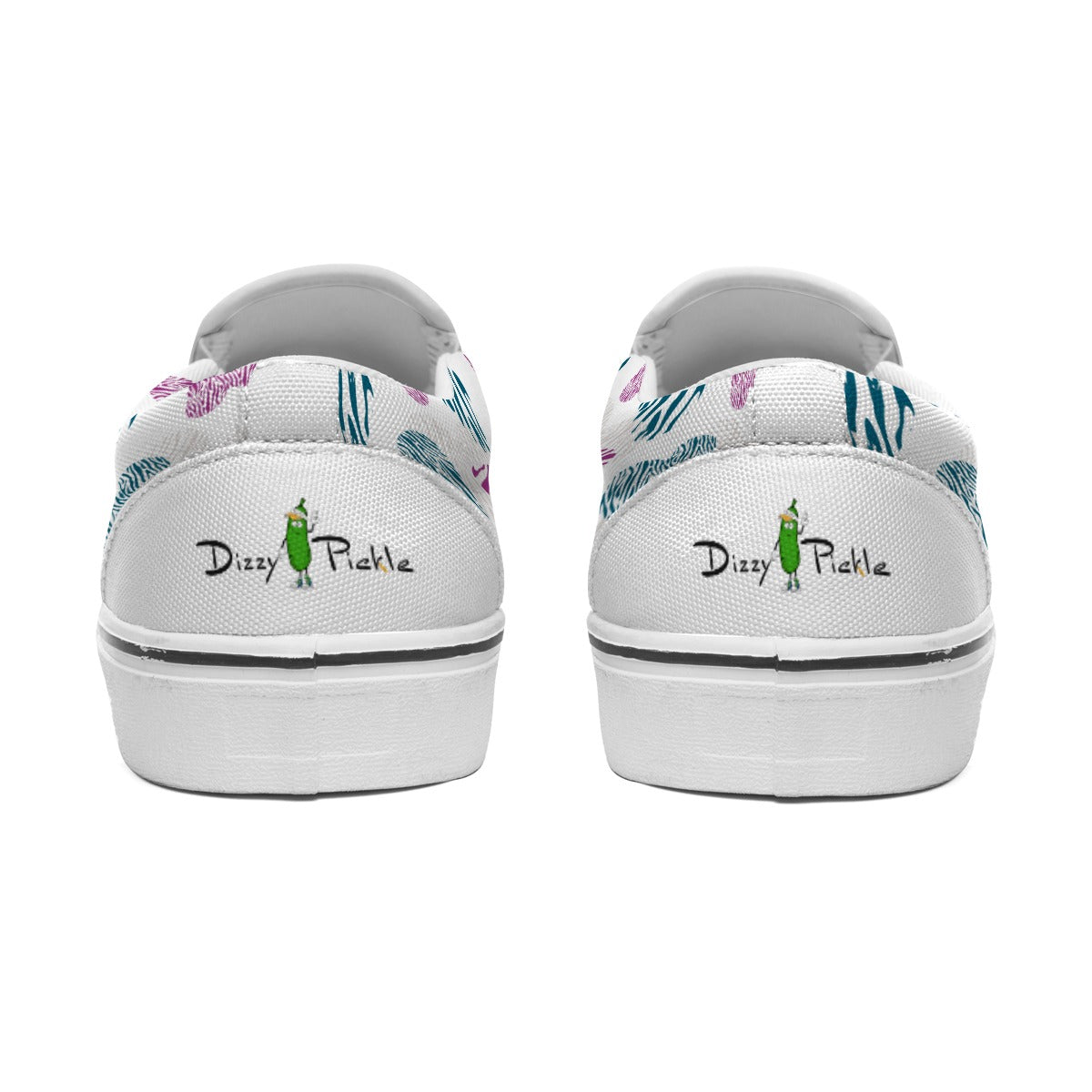 Dizzy Pickle Shelley Hearts Deep White Women's Casual Slip-On Canvas Shoes