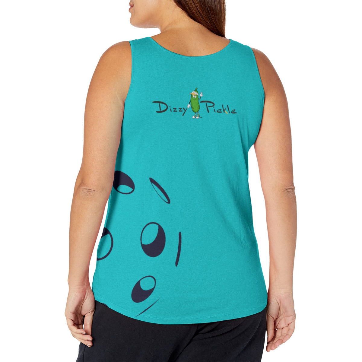 3X-LARGE Lisa - Teal/Blue - Women's Wide Strap Tank by Dizzy Pickle (Plus Size)