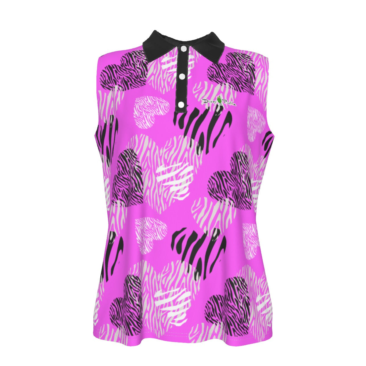 Dizzy Pickle Shelley Pink Women's Pickleball Sleeveless Polo Shirt