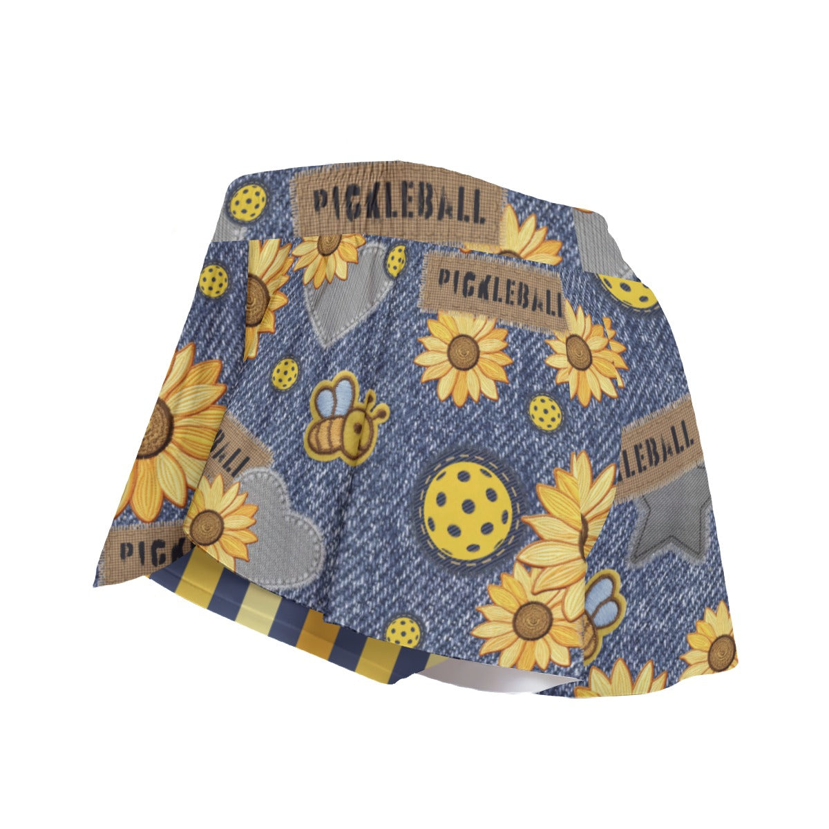 Dizzy Pickle Amy Sunflowers Women's Pickleball Sport Culottes with Pockets