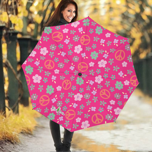 Dizzy Pickle Hope Rose Pickleball Automatic Button Release Umbrella