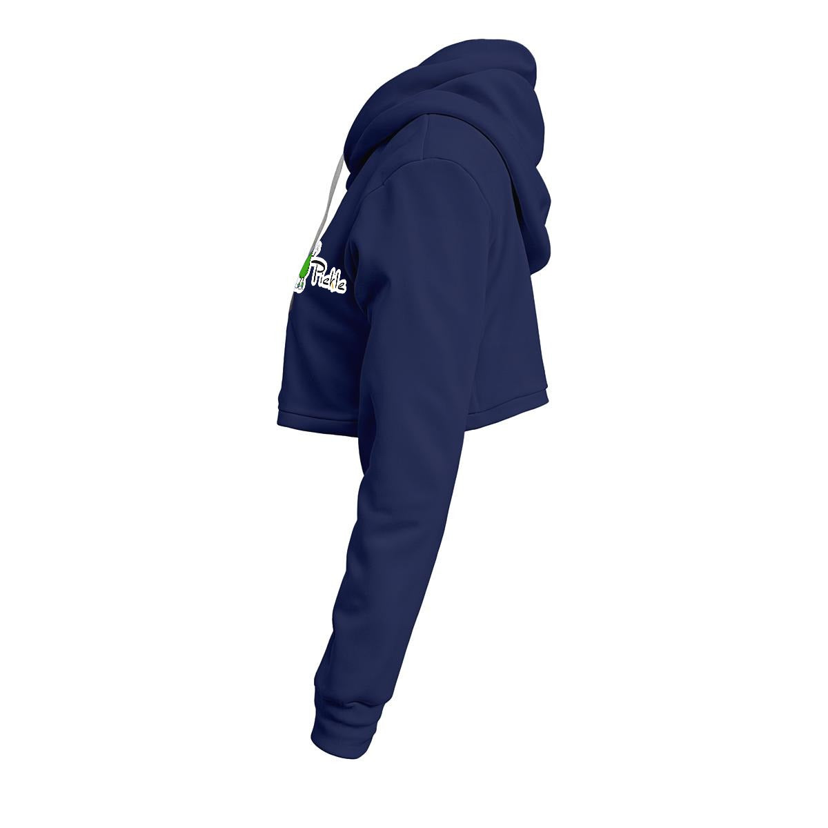 Dizzy Pickle Women's Pickleball Cropped Hoodie - Navy Blue