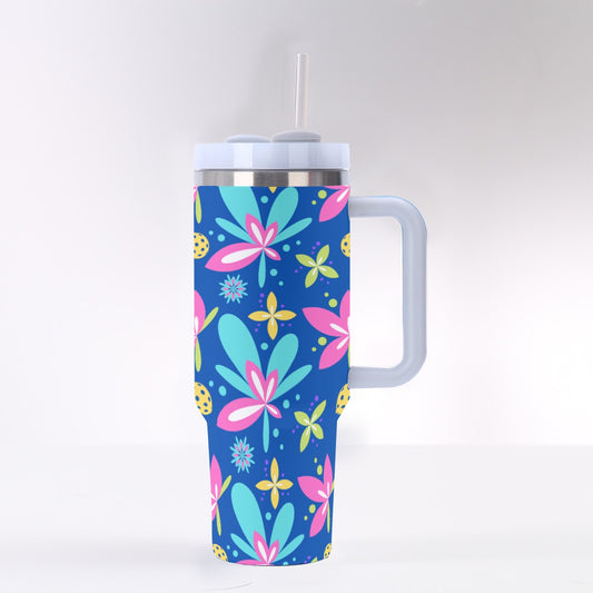 Dizzy Pickle Donna Blue 40 oz. Mega Pickleball Insulated Tumbler with Handle