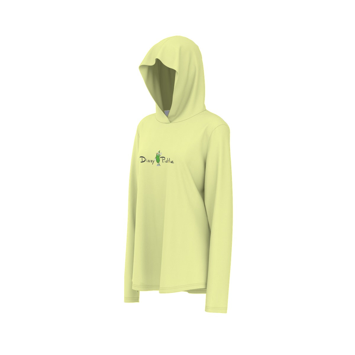 Dizzy Pickle Coming Up Daisies Yellow Women's Pickleball Sunscreen Sports Hoodie with Thumb Holes