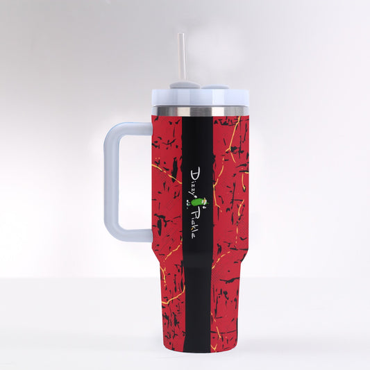 Dizzy Pickle Lynne Red 40 oz. Mega Pickleball Insulated Tumbler with Handle