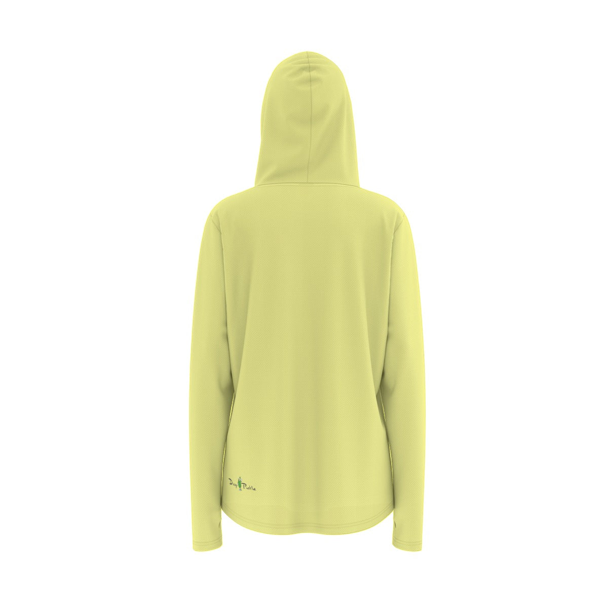 Dizzy Pickle Charlotte Yellow Women's Pickleball Sunscreen Sports Hoodie with Thumb Holes