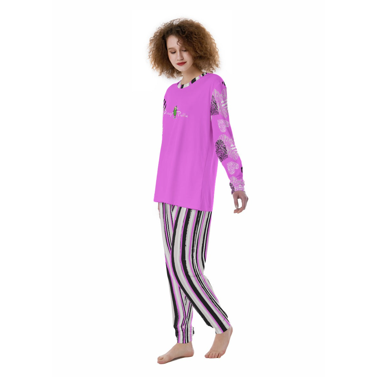 Dizzy Pickle Shelley Pink Women's Pickleball Long Sleeves and Long Pants Pajamas Set