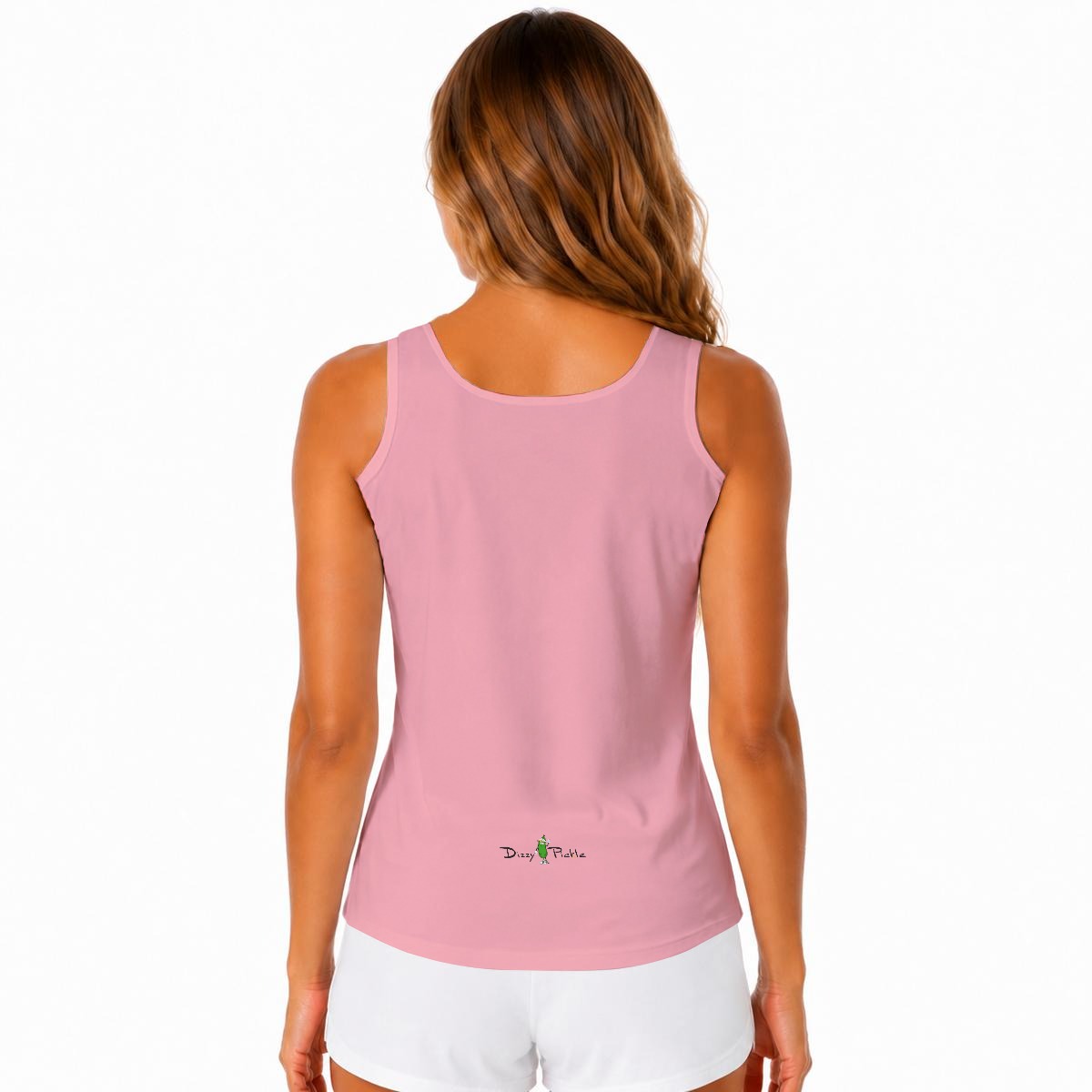 Dizzy Pickle DZY P Classic Rose Women's Sleeveless Performance Tank Top with Built-In Bra