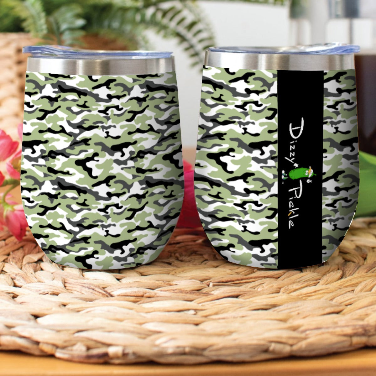 Dizzy Pickle Jan Sage Pickleball Stainless Steel Wine Tumbler