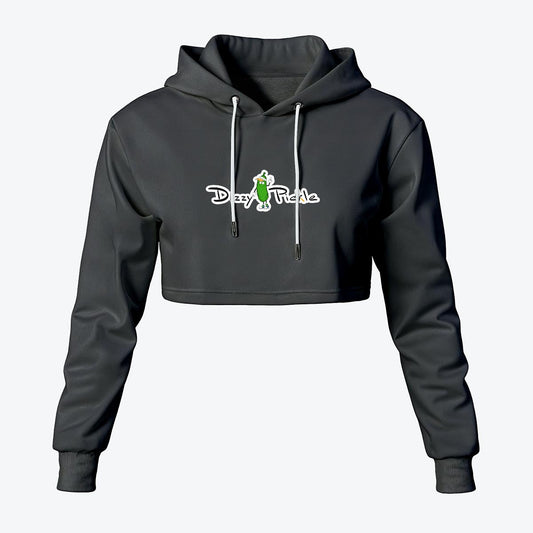 Dizzy Pickle Women's Pickleball Cropped Hoodie - Dark Gray