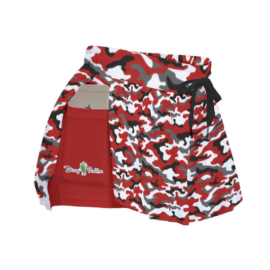 Dizzy Pickle Jan Red Women's Pickleball Sport Culottes with Pockets