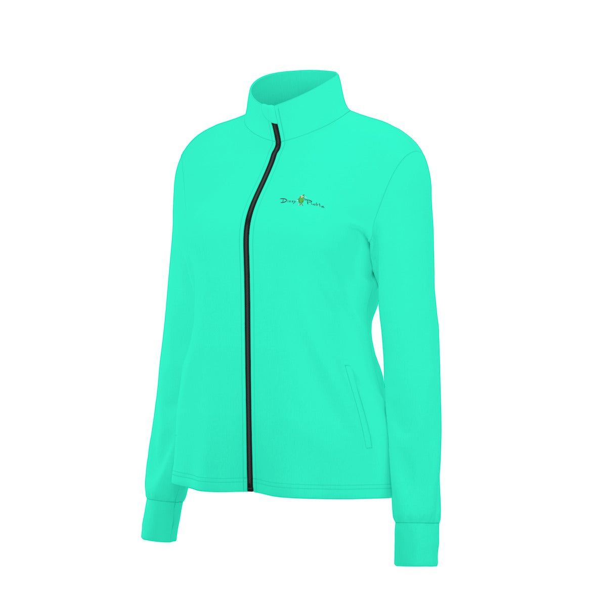 Dizzy Pickle DZY P Classic Aqua Women's Pickleball Long Sleeve Thumbhole Jacket