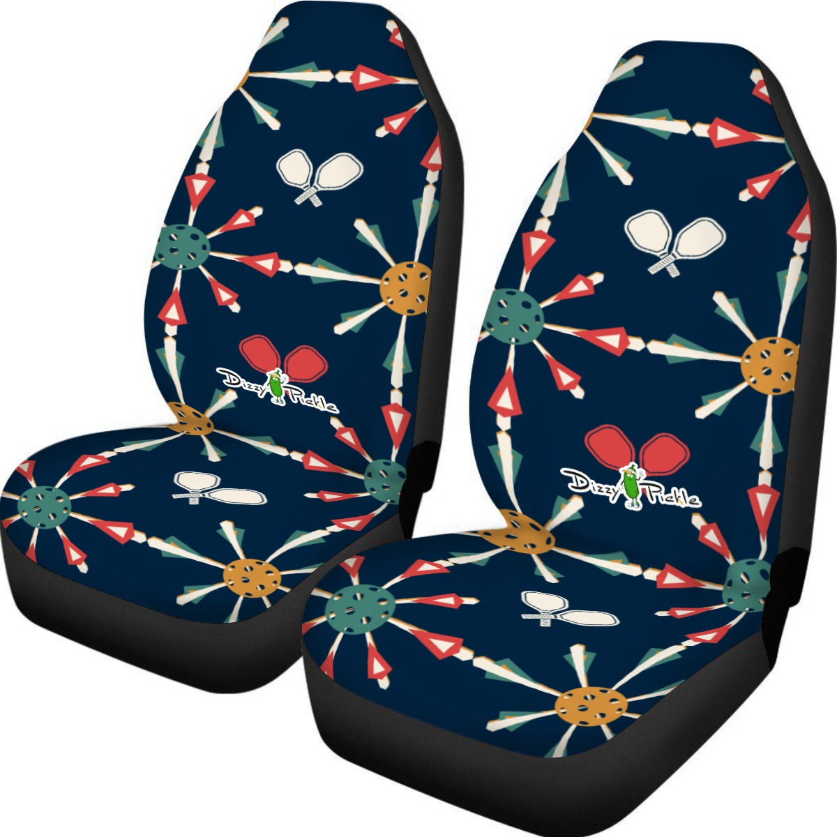 Dizzy Pickle Penny Paddles and Balls B Universal Car Seat Cover (Includes a pair of seat covers.)