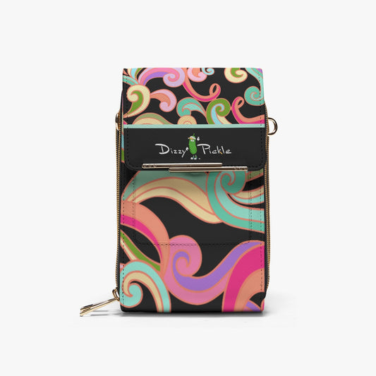 Dizzy Pickle Anna Black Women's Pickleball Mobile Phone  Crossbody Bag