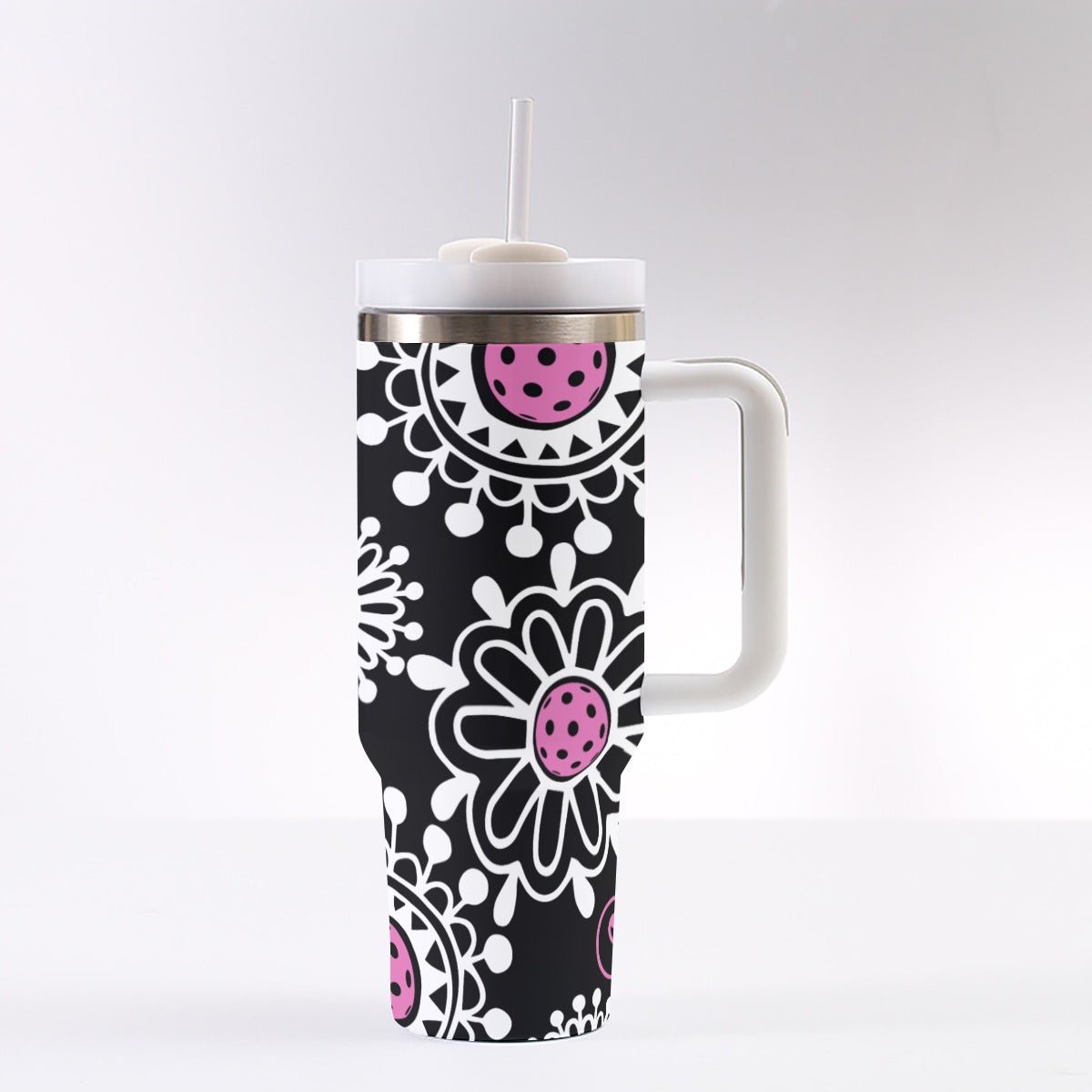 Dizzy Pickle Coming Up Daisies BP 40 oz. Mega Pickleball Insulated Tumbler with Handle