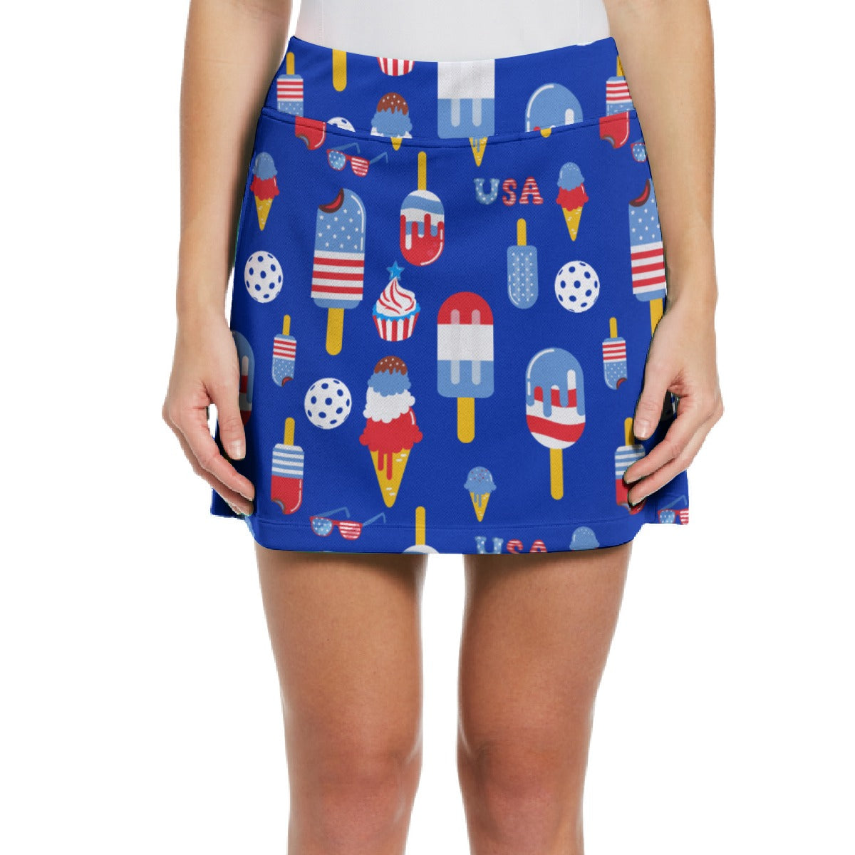 Dizzy Pickle USA Belle Women's 17" Performance Pickleball Skort and Inner Shorts