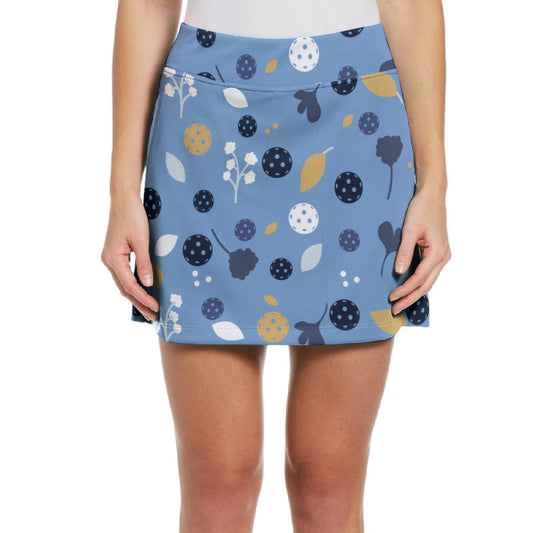 Dizzy Pickle Lesley Light Blue Women's 17" Performance Pickleball Skort with Inner Shorts