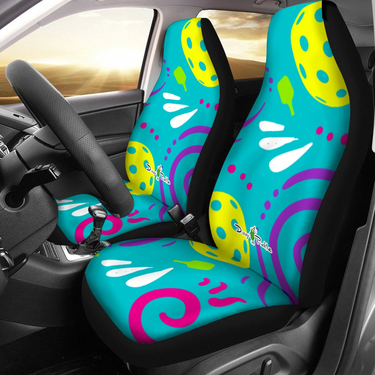 Dizzy Pickle It's Swell Blue Universal Car Seat Cover (Includes a pair of seat covers.)