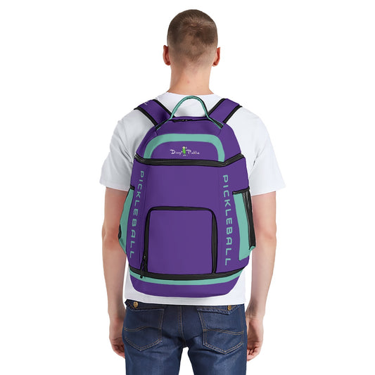 Dizzy Pickle DZY P Classic Purple Ocean Blue Large Courtside Pickleball Multi-Compartment Backpack with Adjustable Straps