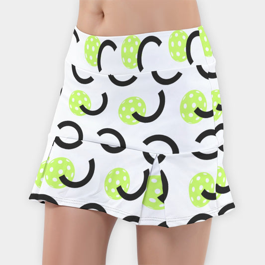 Dizzy Pickle Believe White Women's 15" Classic Pickleball Skort with Shorts