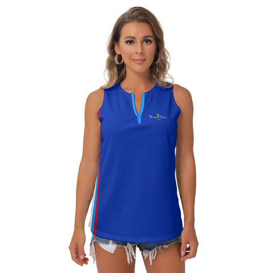 Dizzy Pickle USA Let Freedom Ring Women's Pickleball Sleeveless V-Neck Top