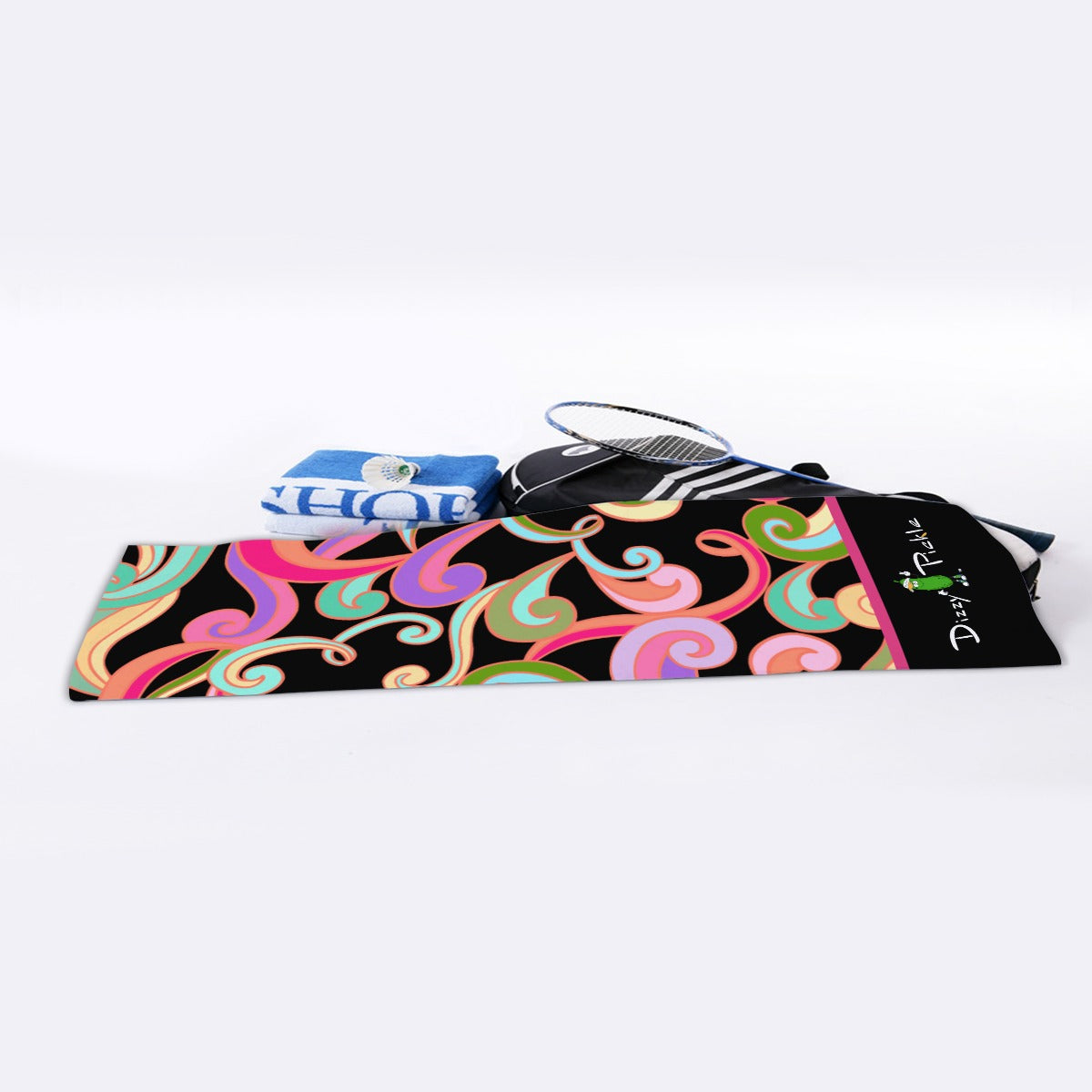 Dizzy Pickle Anna Black Pickleball Cooling Sports Towel