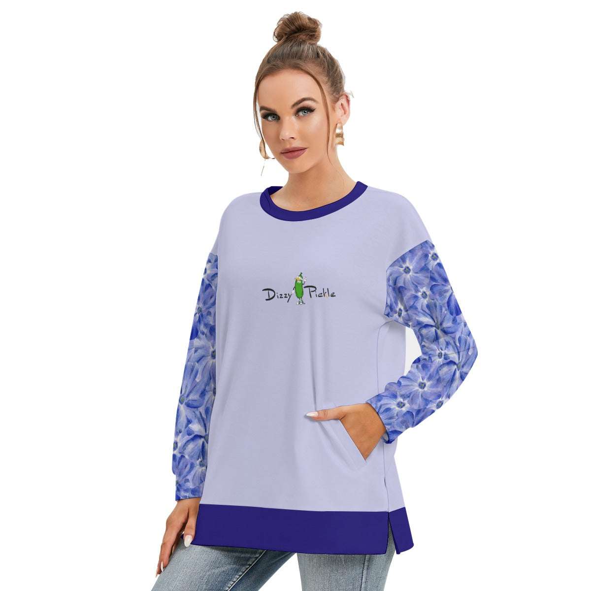 Dizzy Pickle Molly Women's Pickleball Side Split O-Neck Sweatshirt