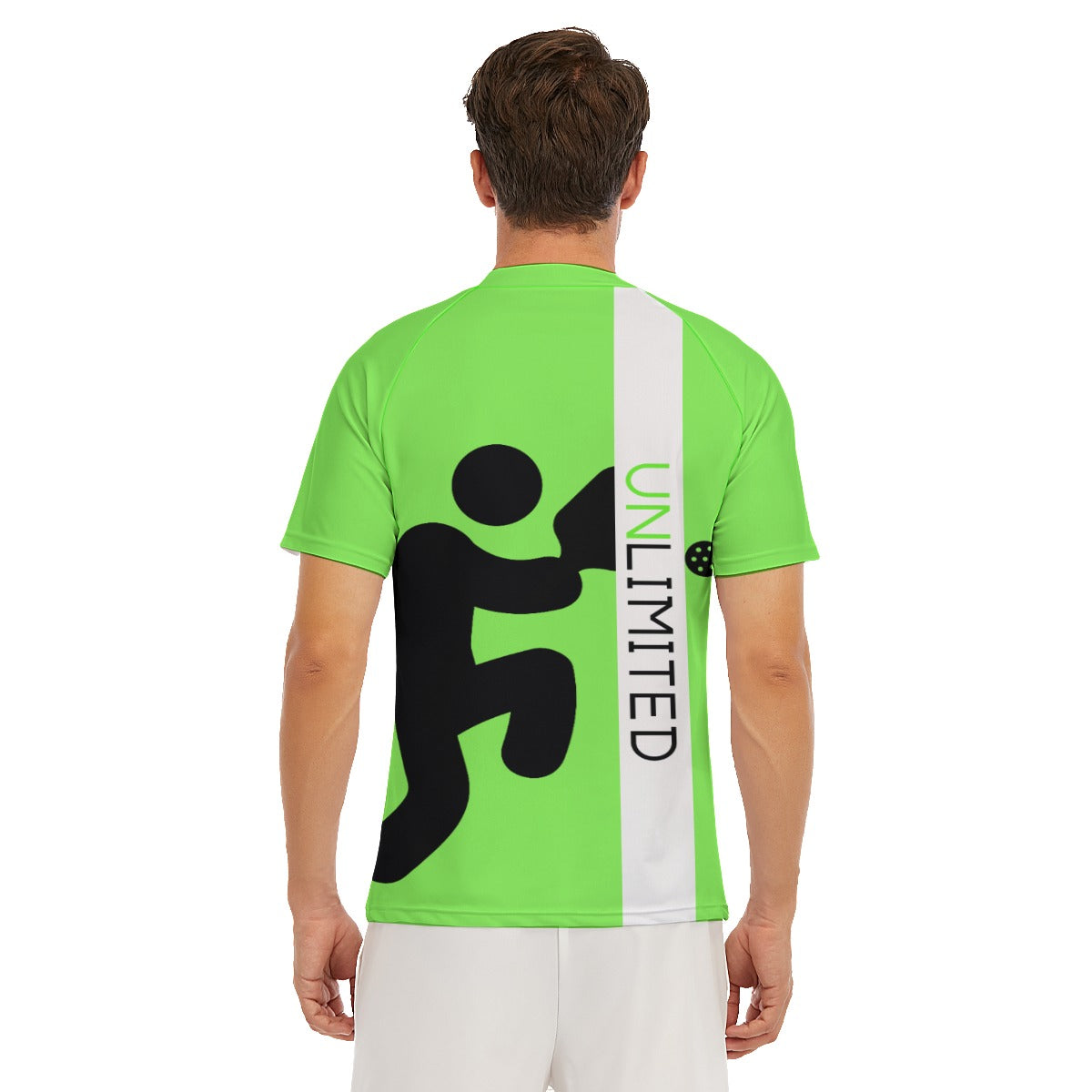 MEDIUM - UNLIMITED - Men's Pickleball Fitted T-Shirt by Dizzy Pickle