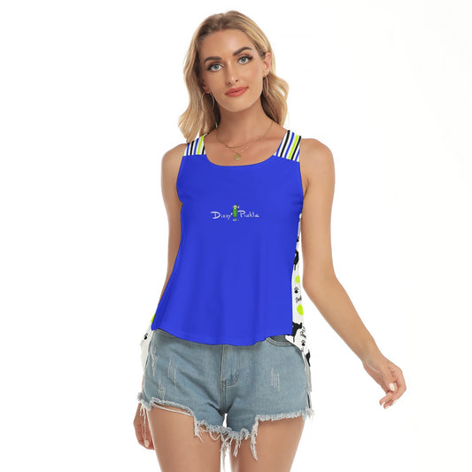 Dizzy Pickle Connie Cobalt Blue Main Women's Pickleball Open-Backed Tank Top