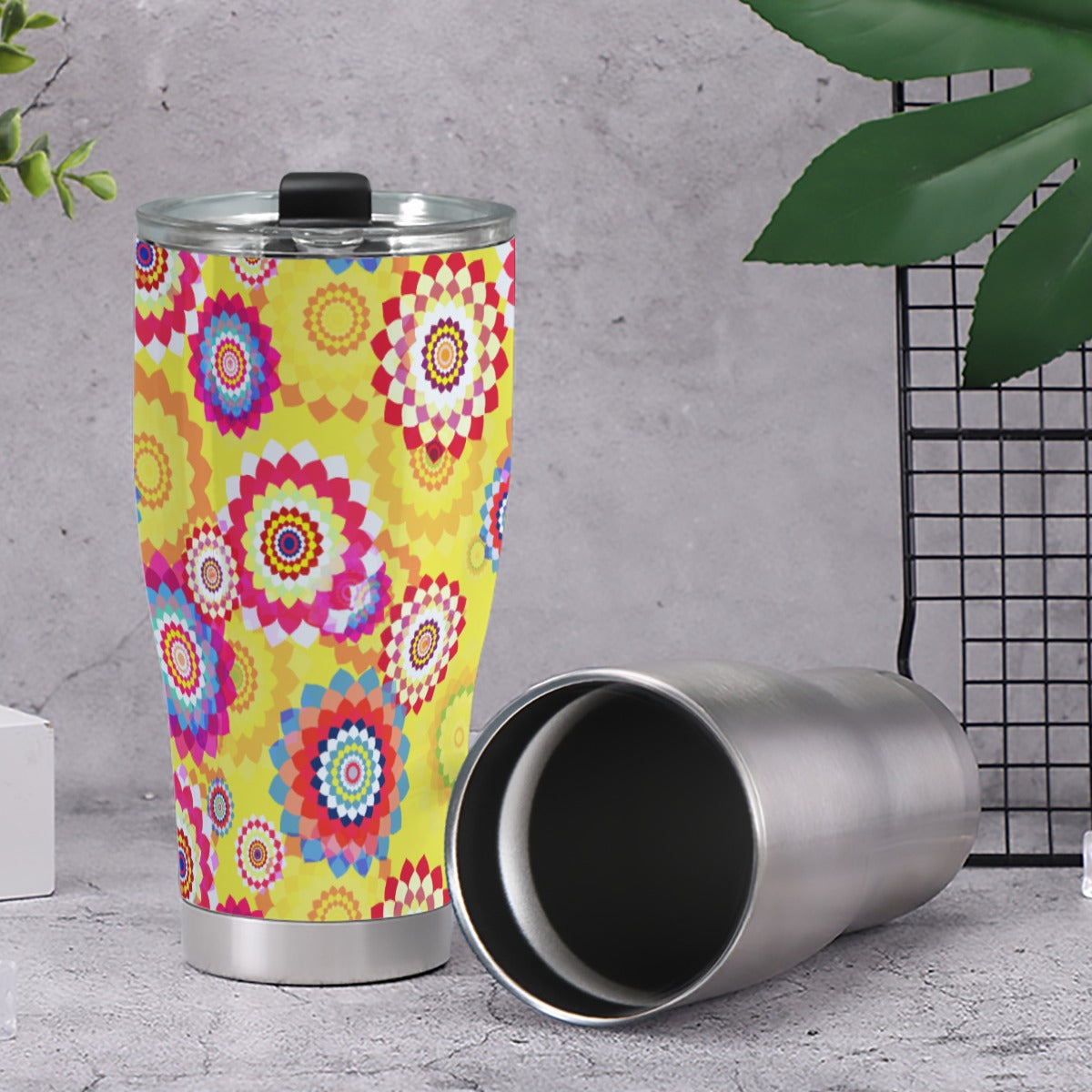 Dizzy Pickle Hannah Blooms Pickleball 30oz Insulated Tumbler 3.94"x7.87"x2.95"