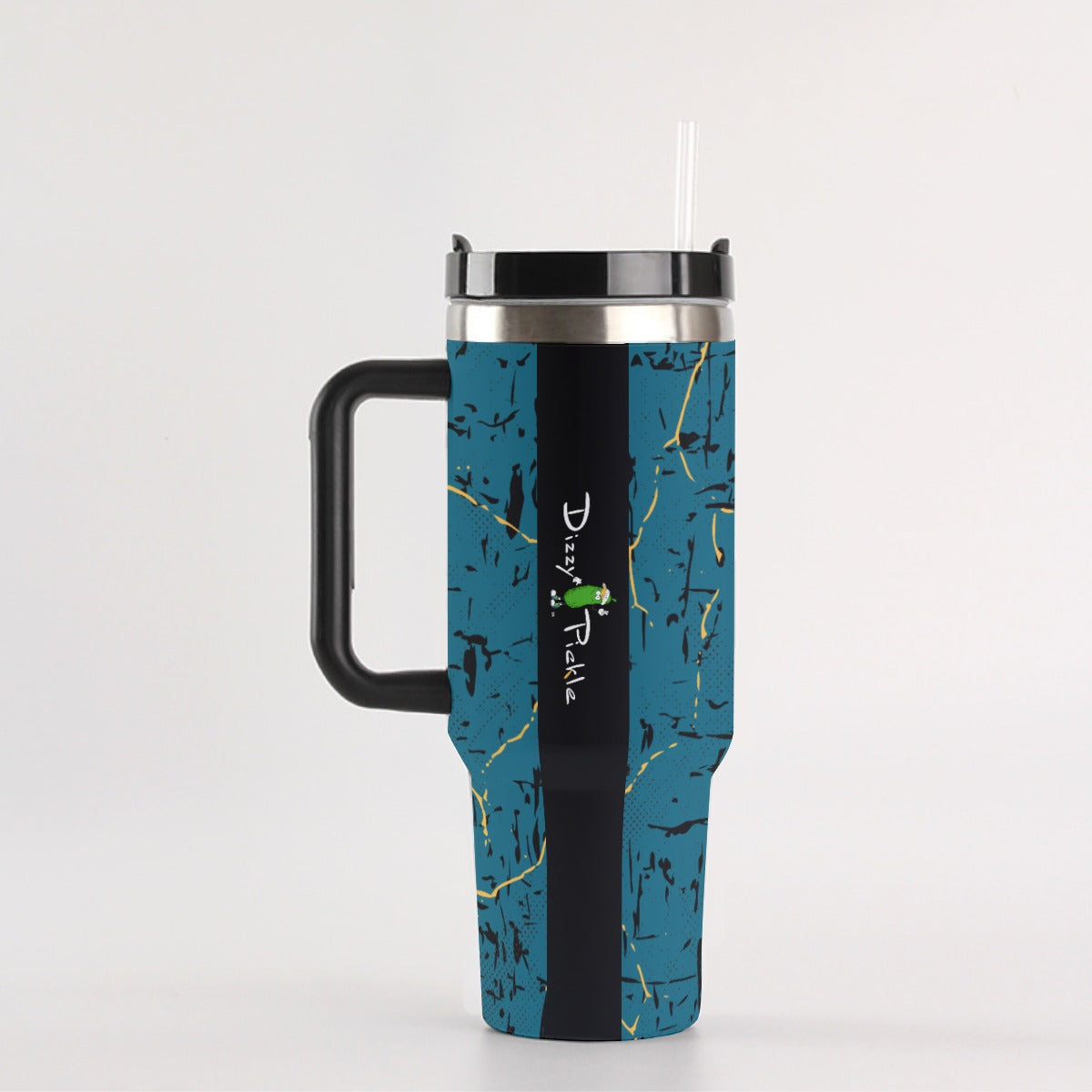 Dizzy Pickle Lynne Turquoise 40 oz. Mega Pickleball Insulated Tumbler with Handle