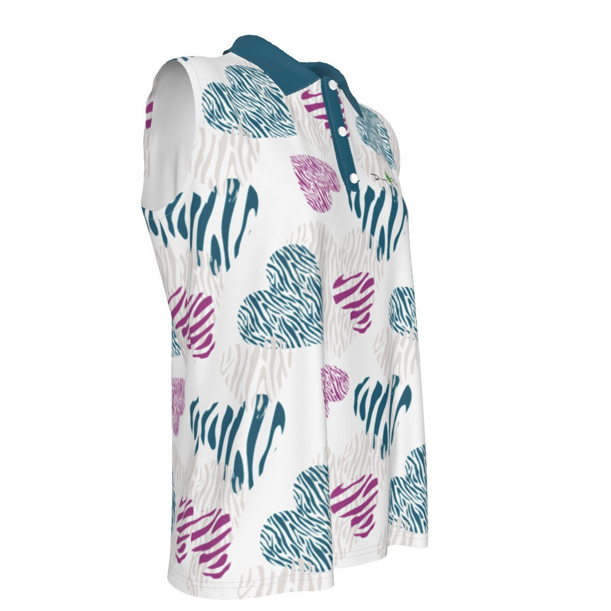 Dizzy Pickle Shelley Deep White Women's Pickleball Sleeveless Polo Shirt