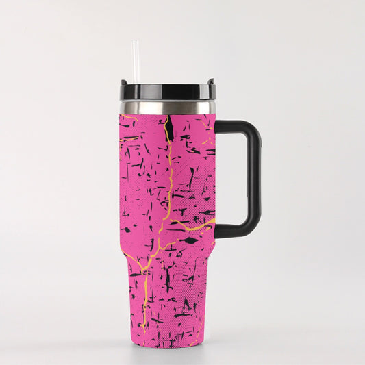 Dizzy Pickle Lynne Pink 40 oz. Mega Pickleball Insulated Tumbler with Handle