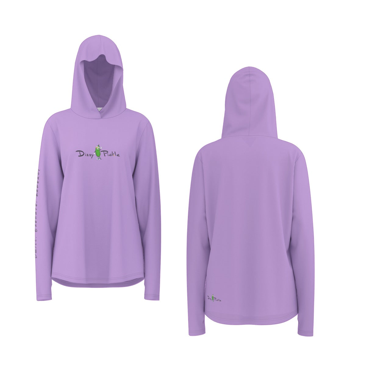 Dizzy Pickle Hope Lavender Women's Pickleball Sunscreen Sports Hoodie with Thumb Holes