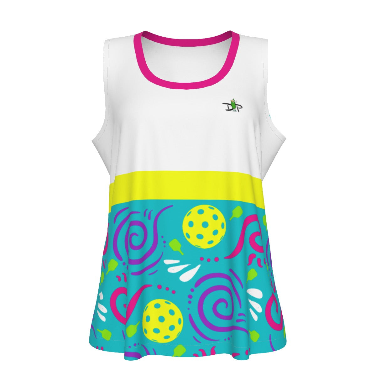 LARGE It's Swell - Blue - White - Sports Tank Top by Dizzy Pickle