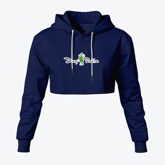 Dizzy Pickle Women's Pickleball Cropped Hoodie - Navy Blue