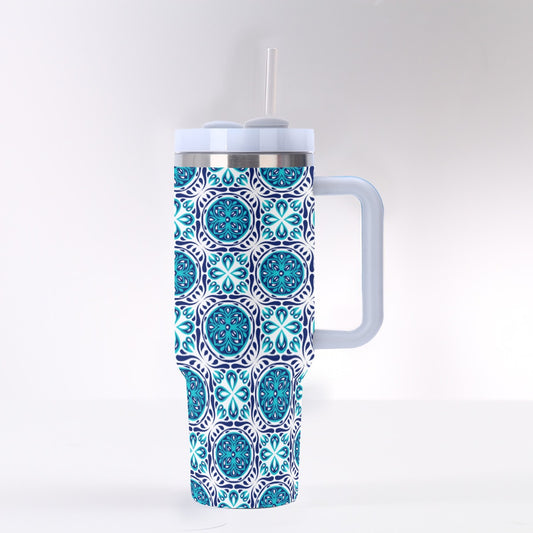 Dizzy Pickle Tracy Turquoise 40 oz. Mega Pickleball Insulated Tumbler with Handle