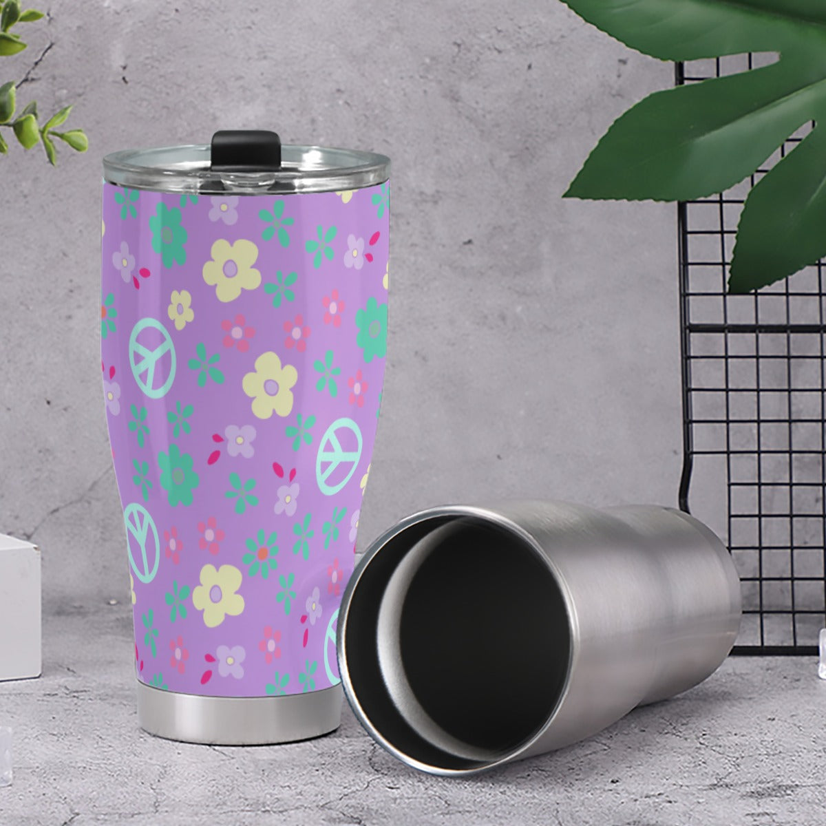 Dizzy Pickle Hope Lavender Pickleball 30oz Insulated Tumbler 3.94"x7.87"x2.95"