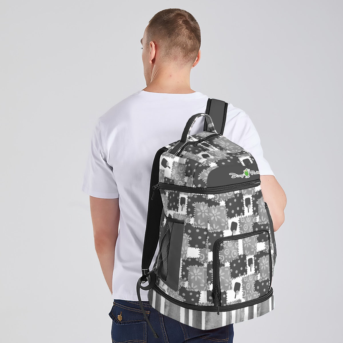 Dizzy Pickle Mary Patches Large Courtside Pickleball Multi-Compartment Backpack with Adjustable Straps