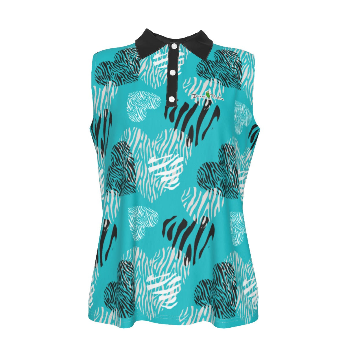 Dizzy Pickle Shelley Turquoise Women's Pickleball Sleeveless Polo Shirt