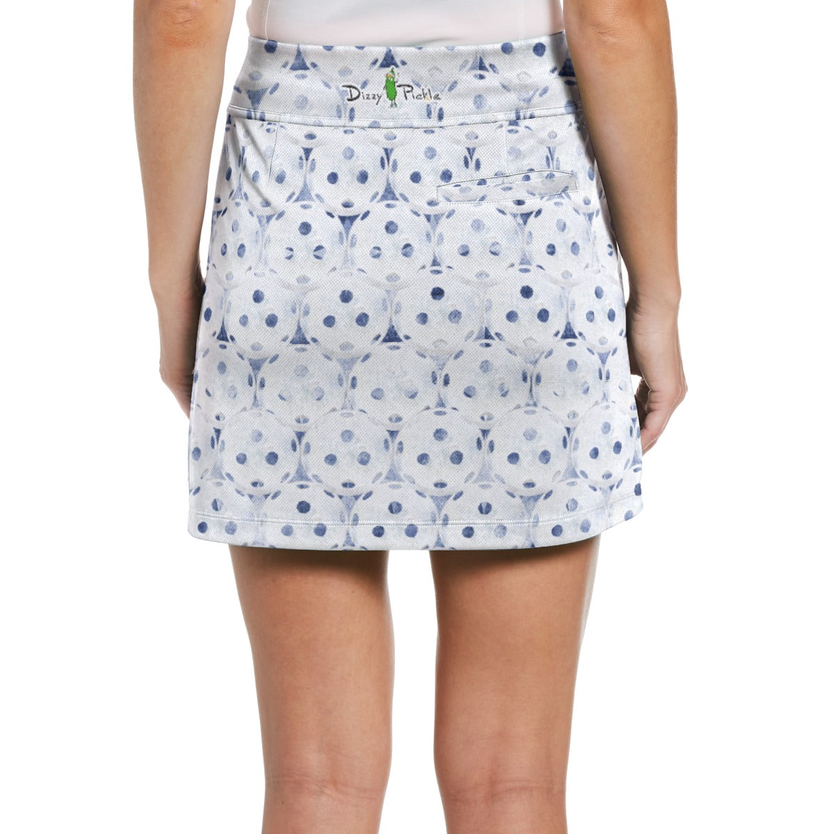 Dizzy Pickle Heidi BW Balls Women's 17" Performance Pickleball Skort and Inner Shorts