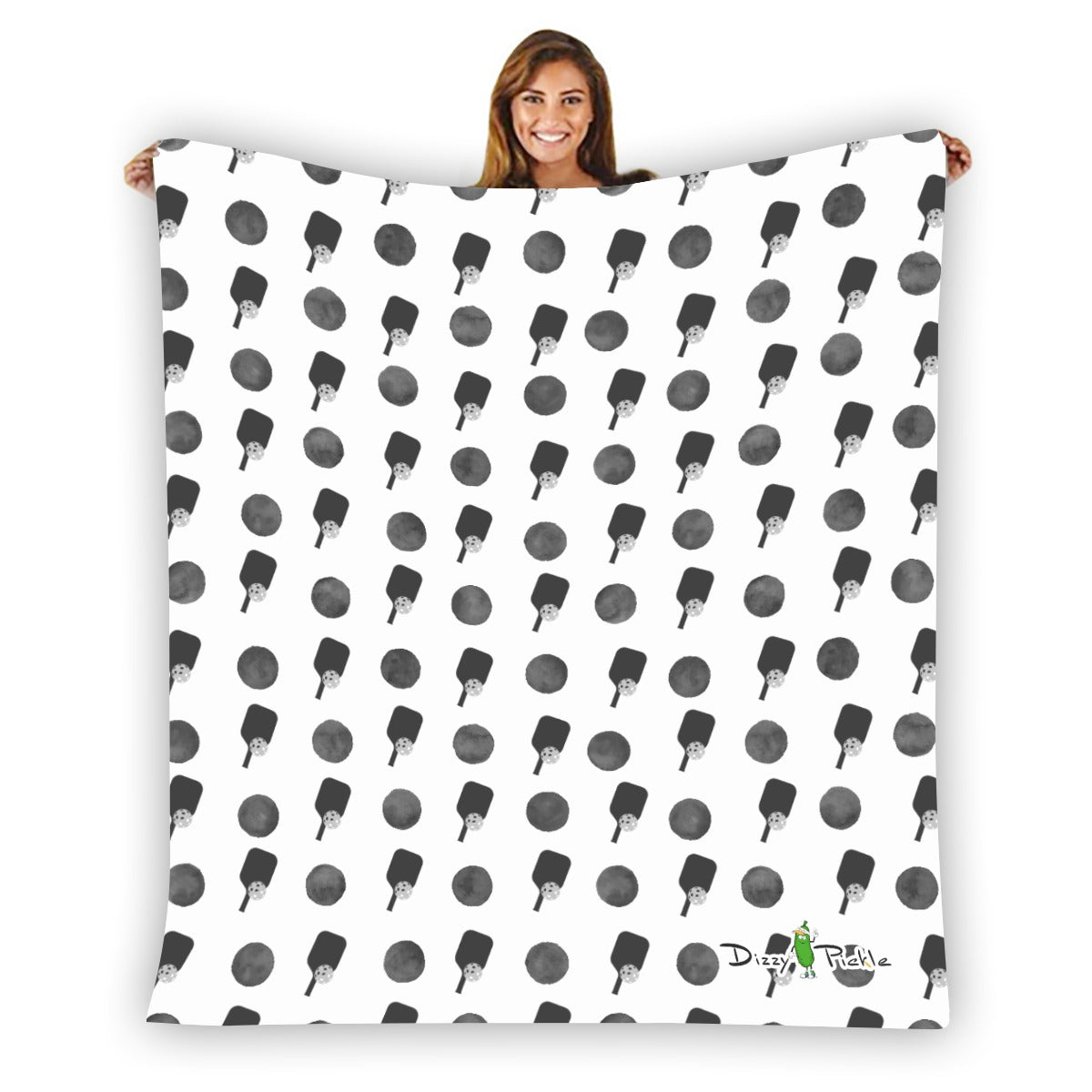 Dizzy Pickle Mary Mini Paddles Pickleball Courtside Flannel Blanket