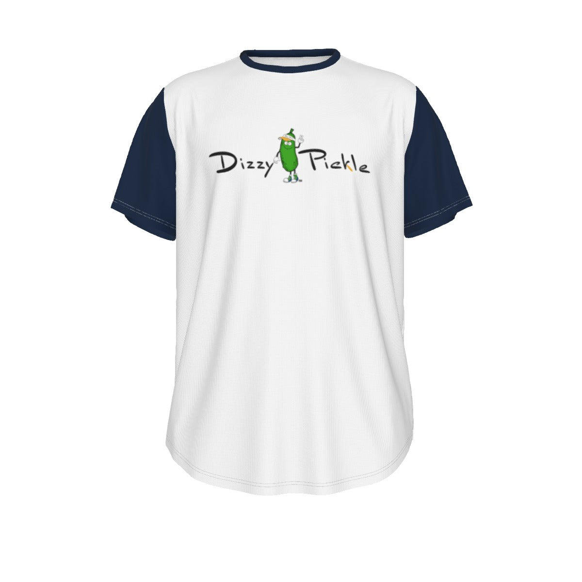 2X-LARGE DZY P Classic - White/Navy - Men's Short Sleeve Rounded Hem by Dizzy Pickle