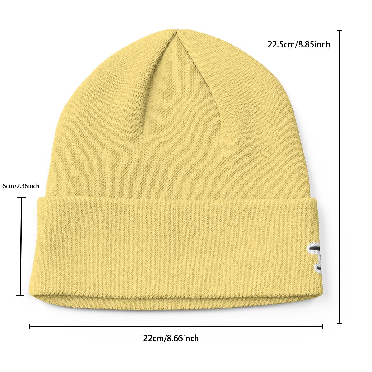 Dizzy Pickle DZY P Classic Yellow Unisex Knitted Beanie