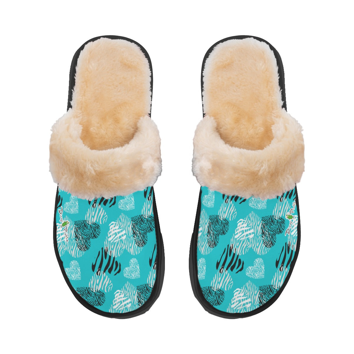 Dizzy Pickle Shelley Turquoise Women's Pickleball Plush Slippers