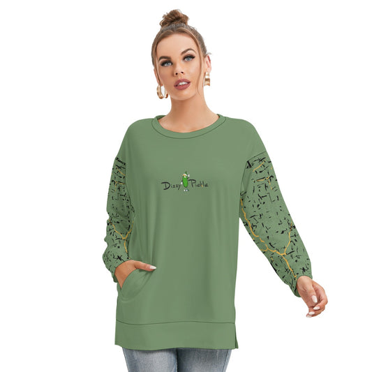 Dizzy Pickle Lynne Sage Women's Pickleball Side Split O-Neck Sweatshirt