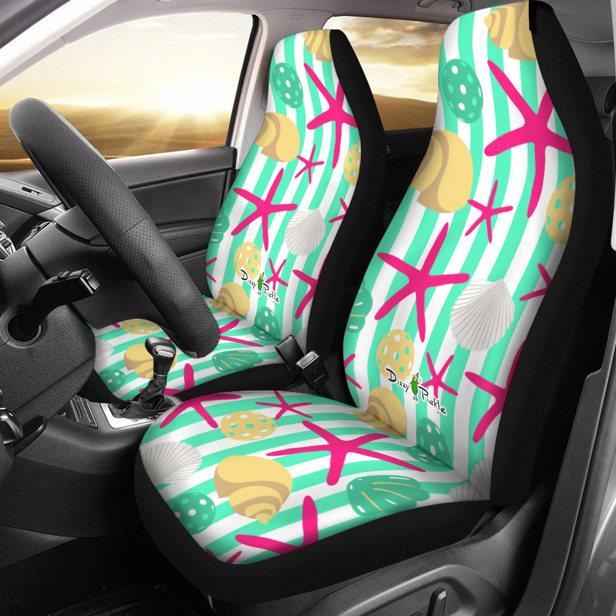 Dizzy Pickle MaryEllen Stripes Universal Car Seat Cover (Includes a pair of seat covers.)