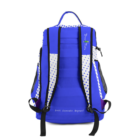 Dizzy Pickle Kim Blue Large Courtside Pickleball Multi-Compartment Backpack with Adjustable Straps